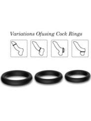 ARMONY - BAGUE TRIPLE SILICONE NOIRE