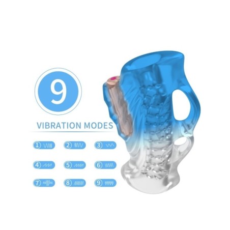 ARMONY - MASTURBATEUR DOIGT & VIBRATEUR BLEU GRADIENT