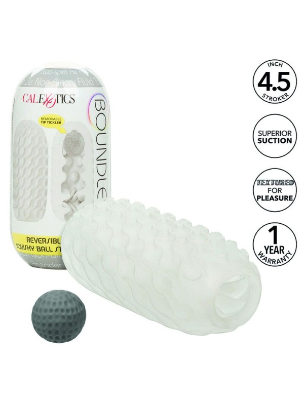 CALEXOTICS - BOUNDLESS RÉVERSIBLE SQUISHY BALL STROKE JAUNE