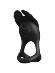 PRETTY LOVE - SILAS ANNEAU PÉNIS VIBRANT 7 VIBRATIONS SILICONE NOIR