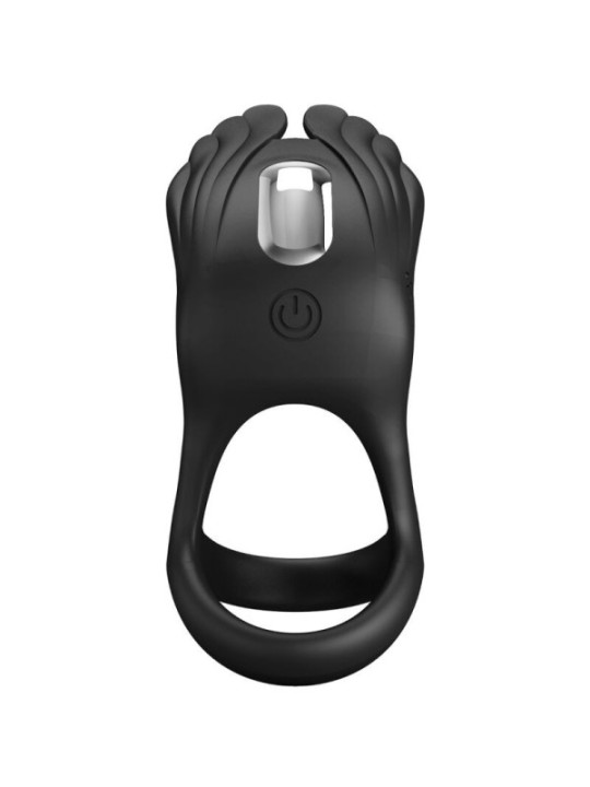 PRETTY LOVE - SILAS ANNEAU PÉNIS VIBRANT 7 VIBRATIONS SILICONE NOIR
