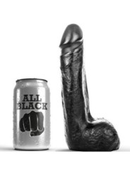 ALL BLACK - GODE RÉALISTE NOIR DOUX 20 CM