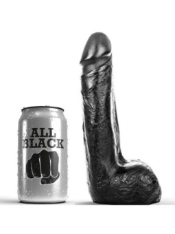 ALL BLACK - GODE RÉALISTE NOIR DOUX 20 CM