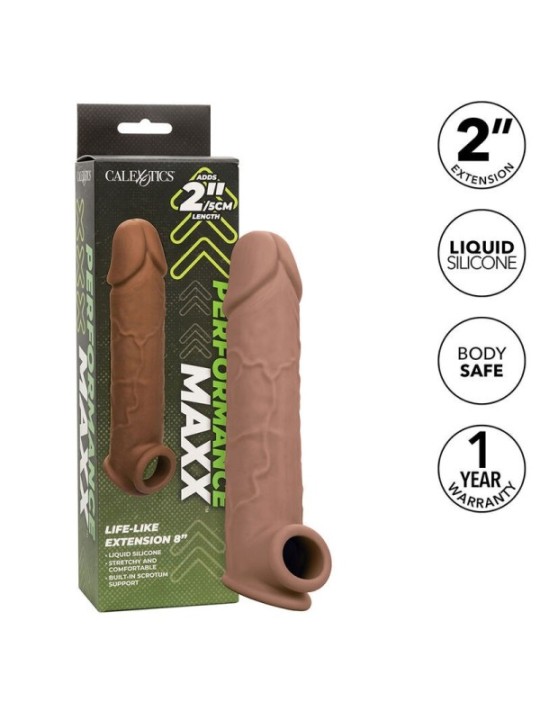 CALEXOTICS - EXTENSION PERFORMANCE MAXX LIFE-LIKE 8 PEAU MARRON
