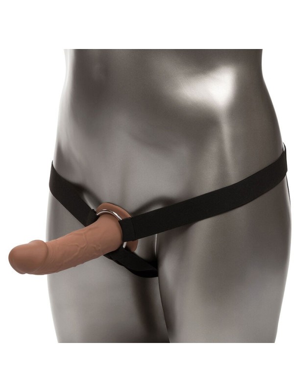 CALEXOTICS - EXTENSION PERFORMANCE MAXX RÉALISTE AVEC HARNAIS PEAU MARRON