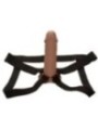 CALEXOTICS - EXTENSION PERFORMANCE MAXX RÉALISTE AVEC HARNAIS PEAU MARRON