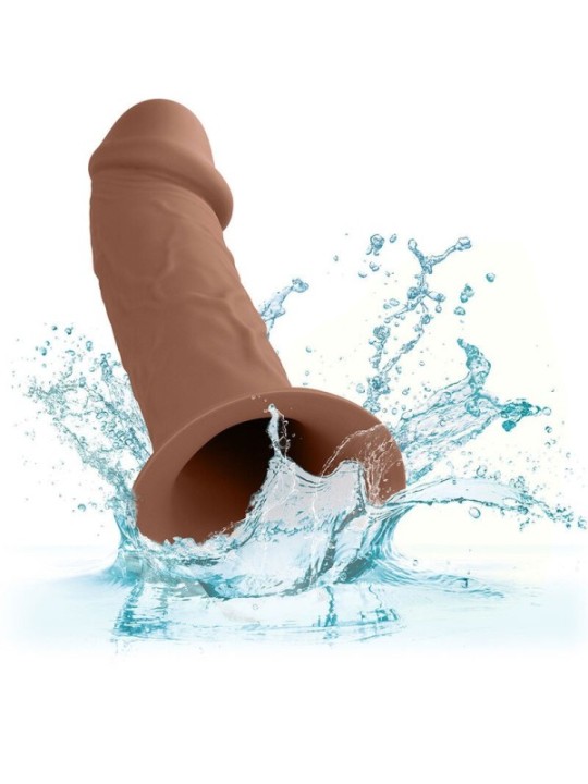CALEXOTICS - EXTENSION PERFORMANCE MAXX RÉALISTE AVEC HARNAIS PEAU MARRON