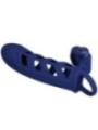 PRETTY LOVE - ALTAF ANNEAU VIBRATEUR AVEC GAINE EN SILICONE BLEU