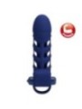 PRETTY LOVE - ALTAF ANNEAU VIBRATEUR AVEC GAINE EN SILICONE BLEU