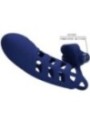 PRETTY LOVE - ALTAF ANNEAU VIBRATEUR AVEC GAINE EN SILICONE BLEU