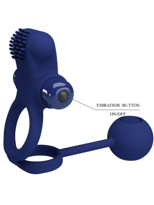 PRETTY LOVE - REMINGTON DOUBLE ANNEAU VIBRANT AVEC PLUG BLEU