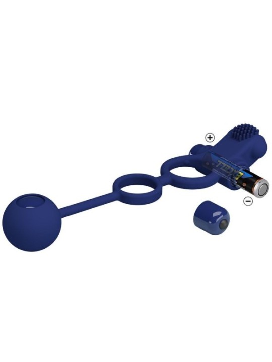 PRETTY LOVE - REMINGTON DOUBLE ANNEAU VIBRANT AVEC PLUG BLEU