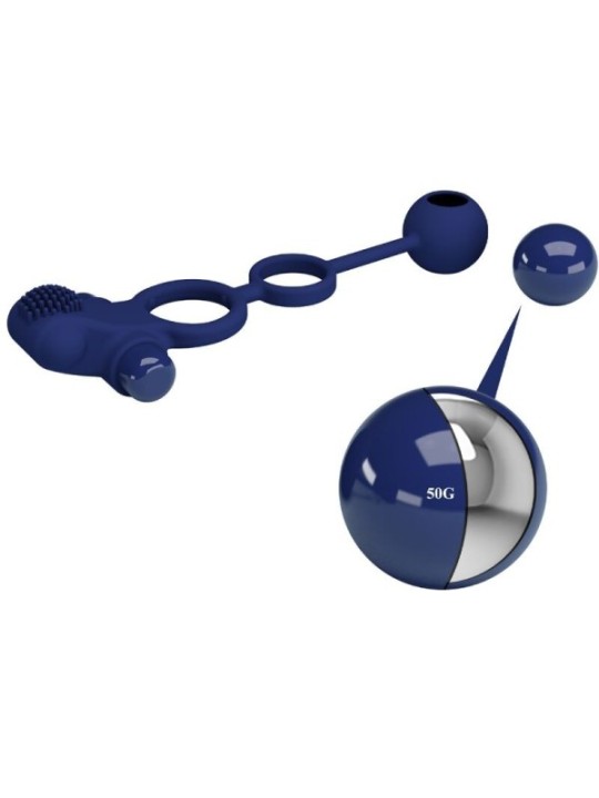 PRETTY LOVE - REMINGTON DOUBLE ANNEAU VIBRANT AVEC PLUG BLEU