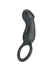 PRETTY LOVE - TRAE ANNEAU VIBRANT AVEC STIMULATEUR NOIR