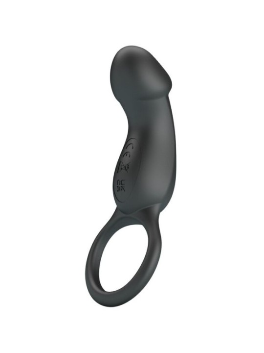 PRETTY LOVE - TRAE ANNEAU VIBRANT AVEC STIMULATEUR NOIR