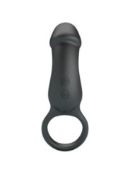 PRETTY LOVE - TRAE ANNEAU VIBRANT AVEC STIMULATEUR NOIR