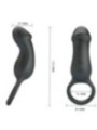 PRETTY LOVE - TRAE ANNEAU VIBRANT AVEC STIMULATEUR NOIR
