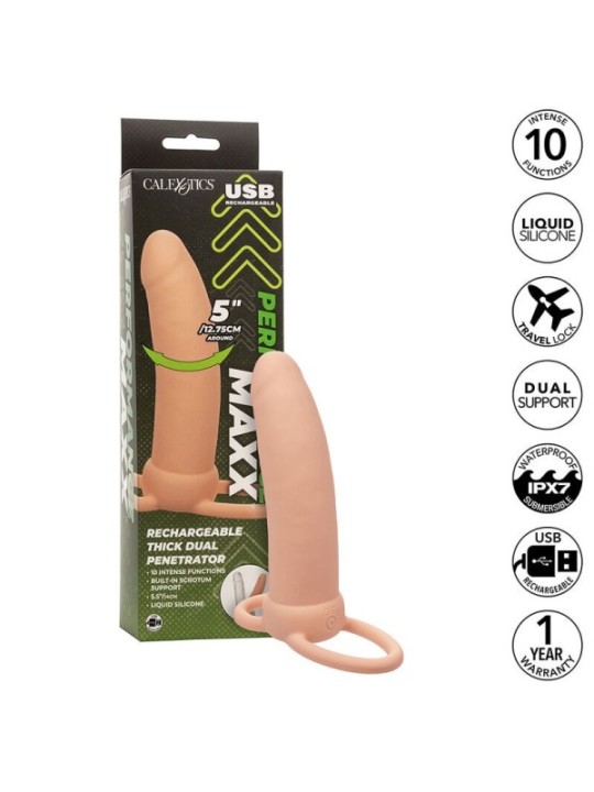 CALEXOTICS - MAXX THICK DOUBLE PÉNÉTRATEUR 10 VIBRATIONS CHAIR