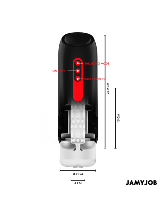 JAMYJOB - MASTURBATEUR VAGIN AUTOMATIQUE PHANTOM 5 MODES D'ASPIRATION ET DE POUSSE