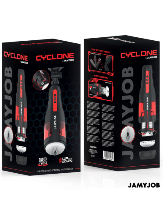 JAMYJOB - MASTURBATEUR VAGIN AUTOMATIQUE CYCLONE 10 MODES DE ROTATION ET DE POUSSÉE