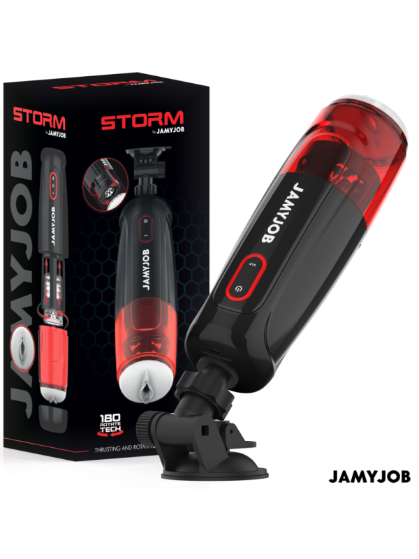 JAMYJOB - MASTURBATEUR VAGIN AUTOMATIQUE STORM 10 MODES DE ROTATION ET DE POUSSÉE