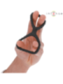INTENSE - DEWEY ANNEAU PÉNIS DOUBLE SILICONE NOIR MODÈLE 2