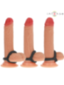 INTENSE - CARSON ANNEAU PÉNIS DOUBLE SILICONE NOIR MODÈLE 4