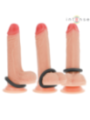 INTENSE - HUGH 3 ANNEAUX PÉNIS BASIQUES EN SILICONE NOIRS
