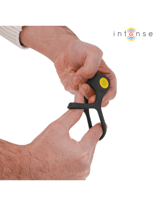 INTENSE - ALEX VIBRATEUR DOUBLE ANNEAU PÉNIS 10 VIBRATIONS NOIR