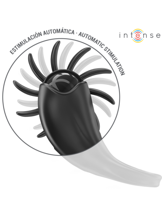 INTENSE - MABEL ANNEAU VIBRANT 10 VIBRATIONS AVEC STIMULATEUR DE CLITORIS NOIR