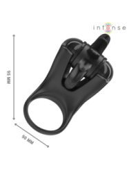 INTENSE - MABEL ANNEAU VIBRANT 10 VIBRATIONS AVEC STIMULATEUR DE CLITORIS NOIR