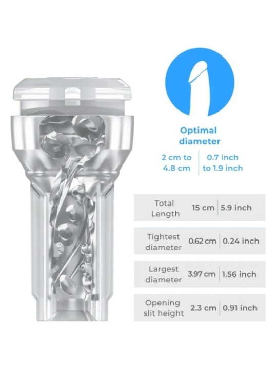 KIIROO - FEEL POCKET STROKER CRISTAL PAR KIIROO TRANSPARENT