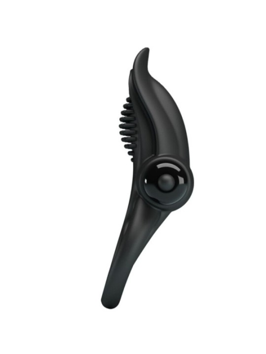 PRETTY LOVE - DOUBLE ANNEAU VIBRANT + STIMULATEUR DE CLITORIS 10 VIBRATIONS NOIR