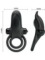 PRETTY LOVE - DOUBLE ANNEAU VIBRANT + STIMULATEUR DE CLITORIS 10 VIBRATIONS NOIR