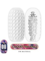 PRETTY LOVE - COQUETTISH BALLS MASTURBATEUR HOMME EN SILICONE BLANC