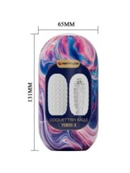 PRETTY LOVE - COQUETTISH BALLS MASTURBATEUR HOMME EN SILICONE BLANC