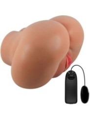 CRAZY BULL - LUNA VIBRATEUR FESSIER AVEC CONTRÔLE RÉALISTE DU VAGIN ET DE L'ANUS À TÉLÉCOMMANDE