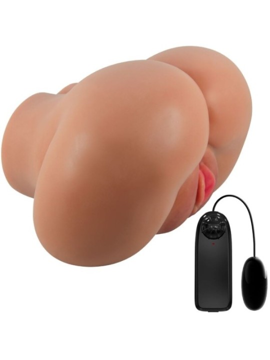 CRAZY BULL - LUNA VIBRATEUR FESSIER AVEC CONTRÔLE RÉALISTE DU VAGIN ET DE L'ANUS À TÉLÉCOMMANDE
