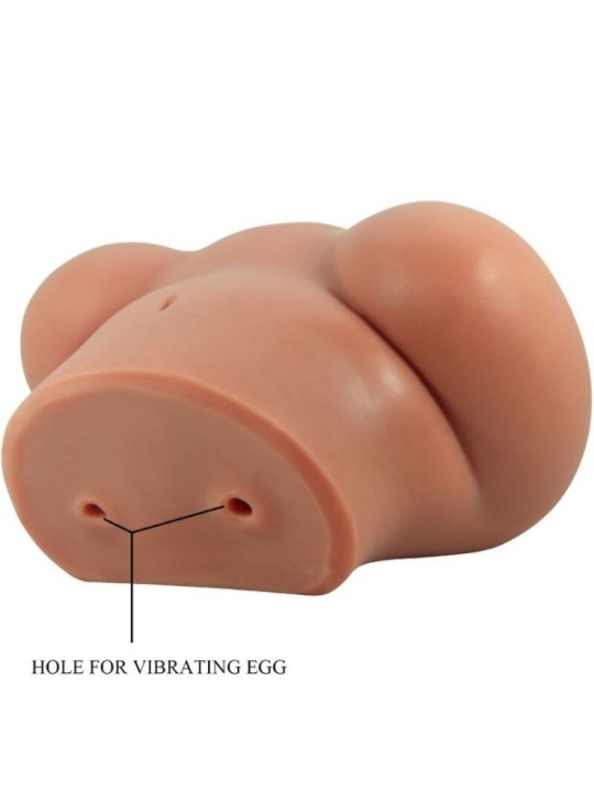 CRAZY BULL - LUNA VIBRATEUR FESSIER AVEC CONTRÔLE RÉALISTE DU VAGIN ET DE L'ANUS À TÉLÉCOMMANDE