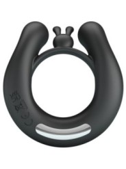 PRETTY LOVE - ANNEAU VIBRANT DAHLIA + STIMULATEUR DE CLITORIS 12 VIBRATIONS NOIR