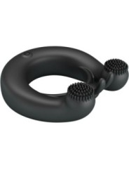 PRETTY LOVE - ANNEAU VIBRANT DAHLIA + STIMULATEUR DE CLITORIS 12 VIBRATIONS NOIR