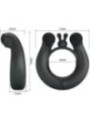 PRETTY LOVE - ANNEAU VIBRANT DAHLIA + STIMULATEUR DE CLITORIS 12 VIBRATIONS NOIR