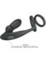 PRETTY LOVE - ANNEAU PÉNIS EMONI + PLUG ANAL 12 VIBRATIONS NOIR