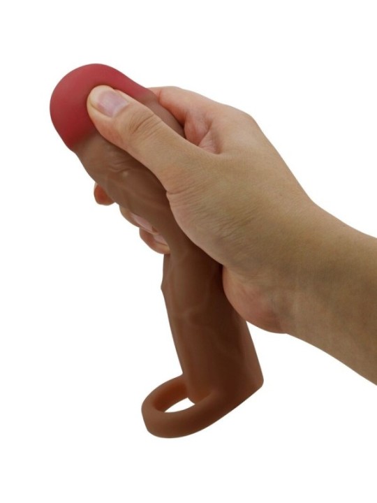 PRETTY LOVE - MANCHON DE PÉNIS HANI AVEC EXTENSION DE 5 CM MULÂTRE