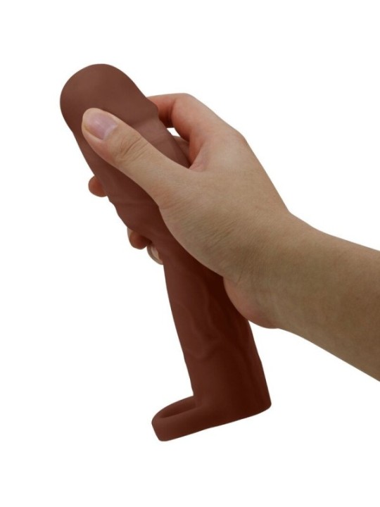PRETTY LOVE - MANCHON DE PÉNIS GERD AVEC EXTENSION DE 7,6 CM MULÂTRE
