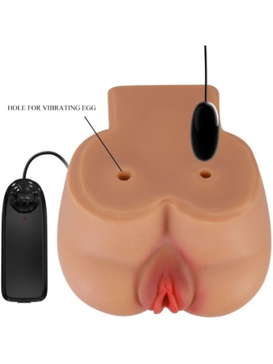 CRAZY BULL - VIBRATEUR KYLIE ASS AVEC TÉLÉCOMMANDE RÉALISTE VAGIN ET ANUS