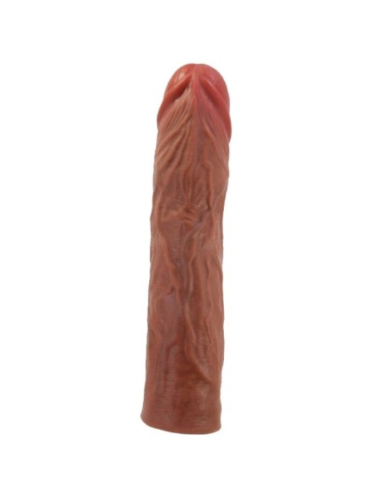 PRETTY LOVE - MANCHON DE PÉNIS DEREK AVEC EXTENSION DE 7,6 CM MULÂTRE