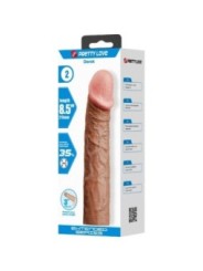 PRETTY LOVE - MANCHON DE PÉNIS DEREK AVEC EXTENSION DE 7,6 CM MULÂTRE