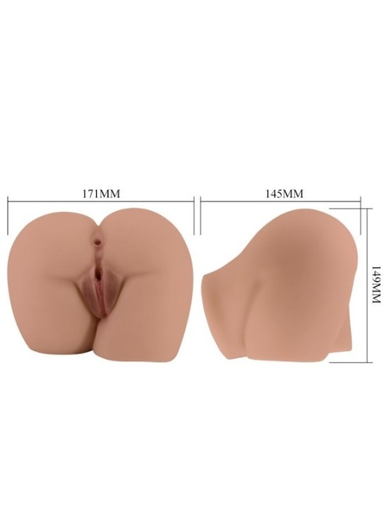 CRAZY BULL - VIBRATEUR BERNACE ASS AVEC VAGIN ET ANUS RÉALISTES TÉLÉCOMMANDE