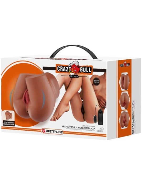 CRAZY BULL - VIBRATEUR BERNACE ASS AVEC VAGIN ET ANUS RÉALISTES TÉLÉCOMMANDE